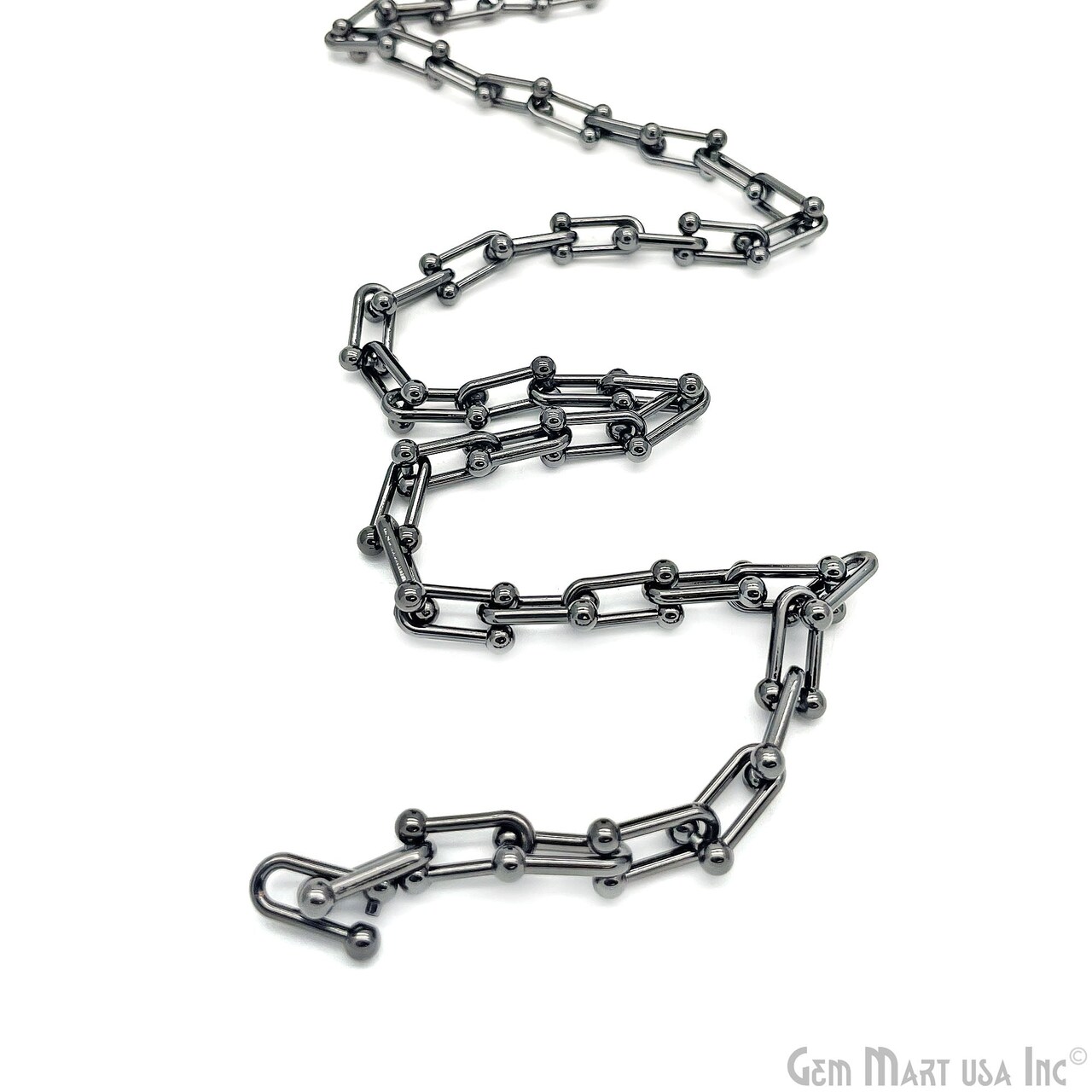 Black Finding Chain, Black Plated Jewelry Making Chain, DIY Necklace Chain, Assorted Styles, 1 foot, GemMartUSA (BPCH)